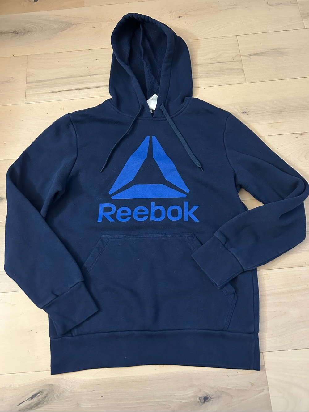 Reebok Hoodie Sweatshirt Navy Blue Small - Picture 1 of 9